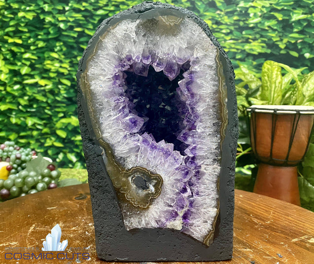 Brazil Amethyst Geode "BIG OLE' FLOWER" 9.00 High Quality Cathedral NS-131