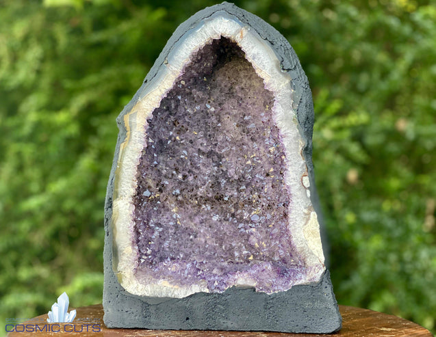 Amethyst Geode "PORTAL INTO SUBCONSCIOUS" 14.00 Cathedral PHENOMENAL Cathedral w Oxidation NS-110