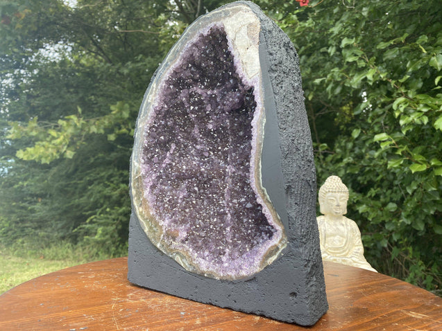 High Quality Amethyst Geode "PUMPED" 11.00 Agate Rim High Quality NS-118