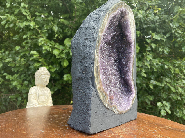 High Quality Amethyst Geode "PUMPED" 11.00 Agate Rim High Quality NS-118