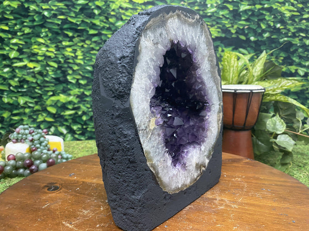 Amethyst Geode Crystal "PERFECT HEALING CRATER" 9.00 High Quality Round Cathedral NS-125