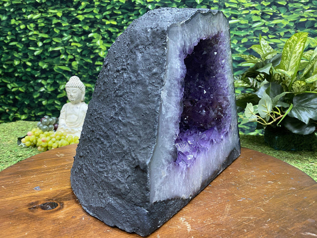 DEEP Amethyst Geode "FENG SHUI PERFECTION" 9.00 High Quality Brazil Cathedral NS-201