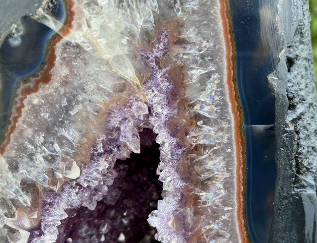 Amethyst Geode "MOON BLADE" 12.00 High Quality Cathedral Crystal NS-52