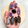 Crystal Energy Grid: Grounding & Protection with Amethyst, Black Tourmaline & Smoky Quartz