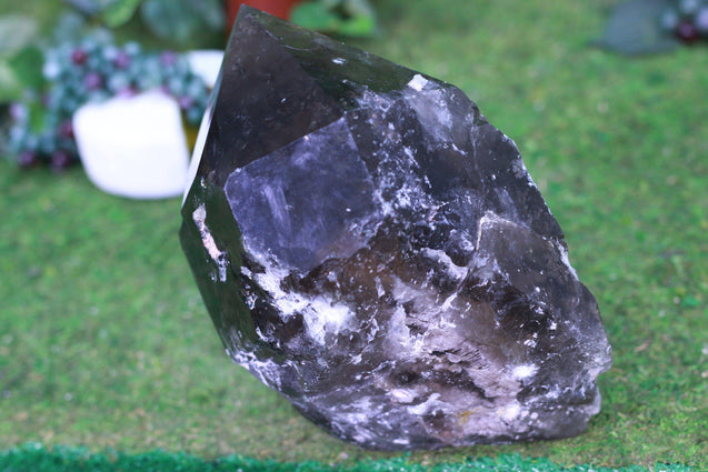 Huge Smoky Quartz Point 10.00 High Quality Rainbow Prisms QQ-58s