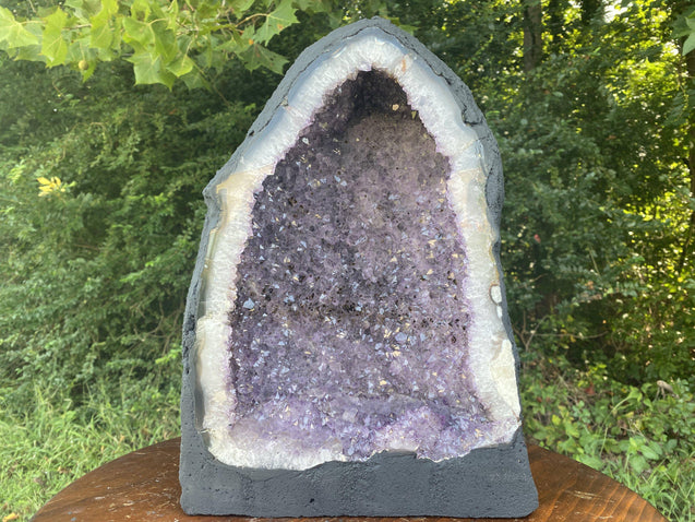 Amethyst Geode "PORTAL INTO SUBCONSCIOUS" 14.00 Cathedral PHENOMENAL Cathedral w Oxidation NS-110