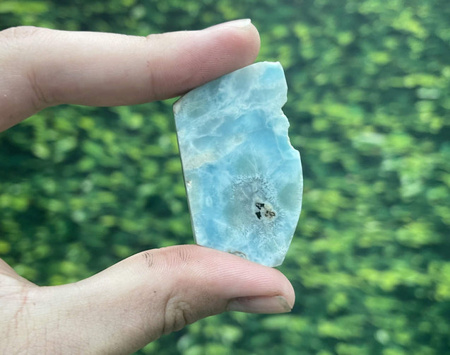 Larimar Stone "UNDERWATER SUNLIGHT" Very High Quality Crystal Display Specimen