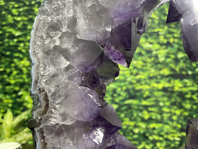 "CIRCLE OF LIFE" Amethyst Geode Slice 16.00 High Quality Brazil Crystal NS-395