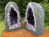 DEEP Amethyst Geode "ENLIGHTENMENT PAIR" 10.00 High Quality Cathedral Pair NS-100