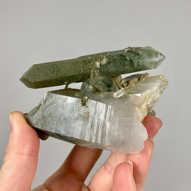 Chlorite Phantom Quartz Crystal Cluster