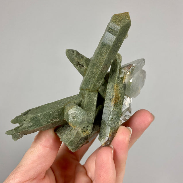 Chlorite Phantom Quartz Crystal Cluster