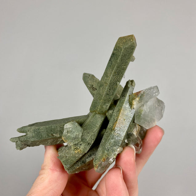 Chlorite Phantom Quartz Crystal Cluster