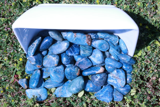 Tumbled Blue Apatite Stone "Releases Guilt"