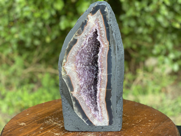 Amethyst Geode "MOON BLADE" 12.00 High Quality Cathedral Crystal NS-52