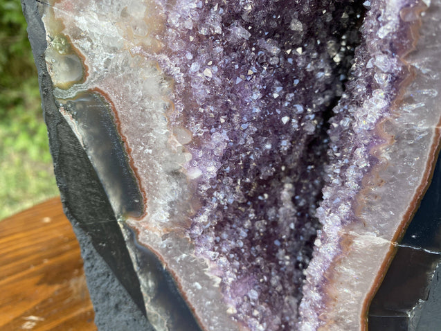 Amethyst Geode "MOON BLADE" 12.00 High Quality Cathedral Crystal NS-52