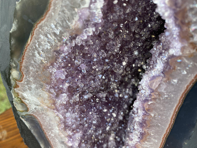 Amethyst Geode "MOON BLADE" 12.00 High Quality Cathedral Crystal NS-52