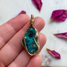 Dioptase Crystal Pendant