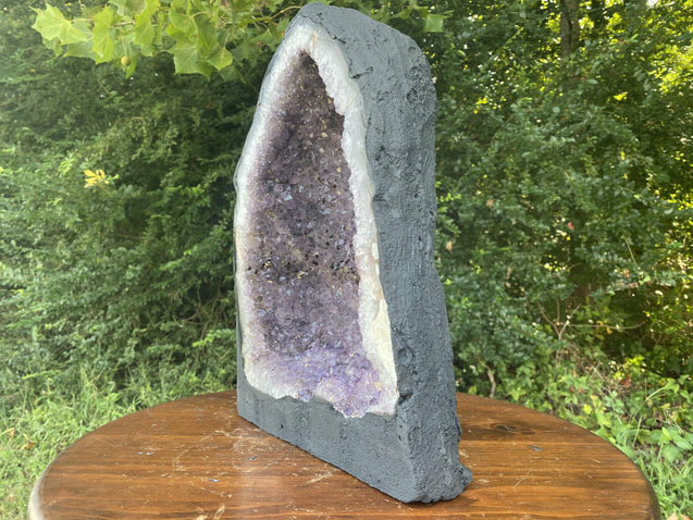 Amethyst Geode "PORTAL INTO SUBCONSCIOUS" 14.00 Cathedral PHENOMENAL Cathedral w Oxidation NS-110