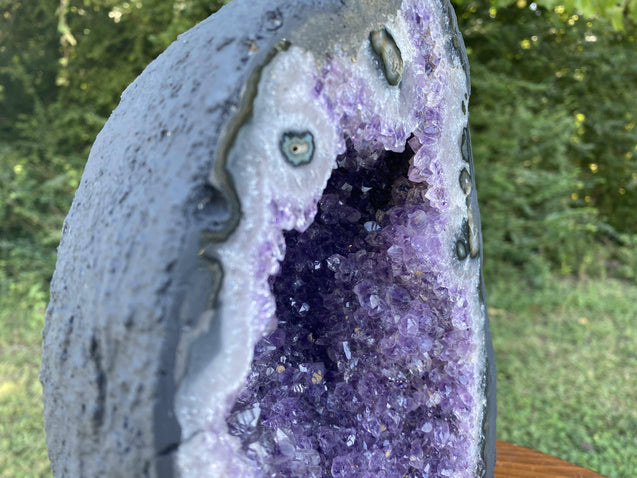 Amethyst Geode "FLOWERY BOUQUET" 10.00 High Quality Cathedral Crystal Cluster NS-35