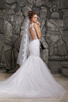 Tulle Mermaid Applique Sweetheart Sweep Train Wedding Bridal Gowns / Dresses