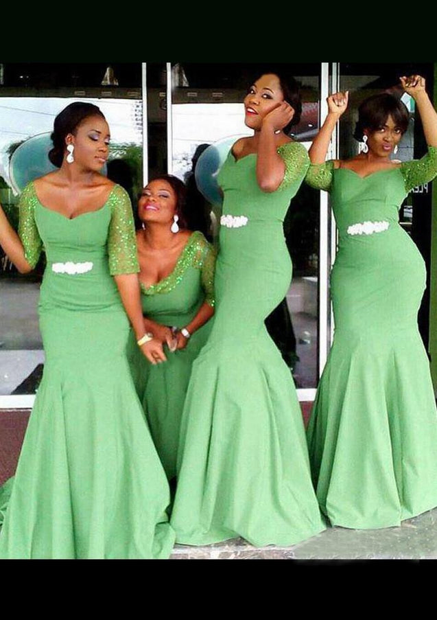 Chiffon Bridesmaid Dresses / Gowns Sheath/Column Sweetheart Long/Floor-Length With Rhinestone